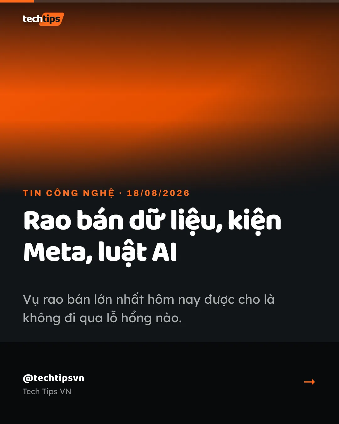 Slide bìa: Tin công nghệ 18/08: rao bán 3,64 triệu bản ghi Azure và luật AI Việt Nam